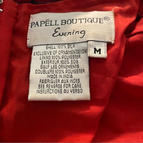 Papell Evening Silk Sequin Christmas Top Blouse Size Medium - Picture 7 of 7